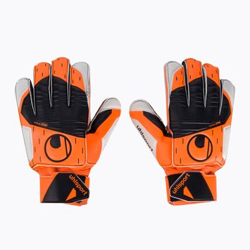 Uhlsport Вратарски ръкавици Soft Resist+ Flex Frame оранжево и бяло 101127401