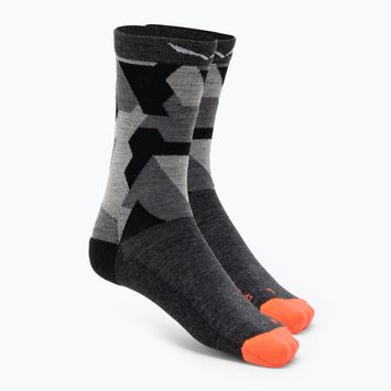Дамски чорапи за трекинг Salewa Pedroc Camo AM Crew black-grey 00-0000069038