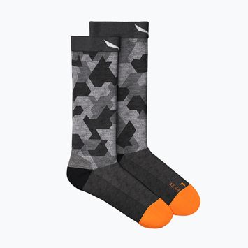 Мъжки чорапи за трекинг Salewa Pedroc Camo AM Crew black-grey 00-0000069039