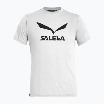 Мъжка тениска за трекинг Salewa Solidlogo Dry бяла 00-0000027018