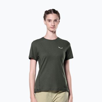Salewa Puez Dry дамска тениска за трекинг тъмно маслинова