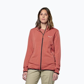 Salewa дамски трекинг суитчър Agner Hemp 2 с качулка etruscan red