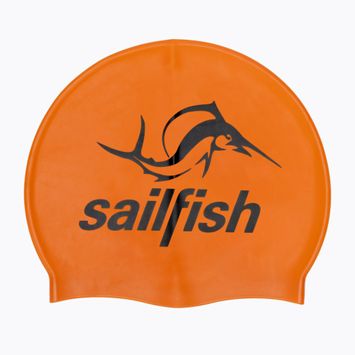 Силиконова шапка за плуване оранжева