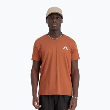 Мъжка тениска Alpha Industries Basic Small Logo лешниково кафява