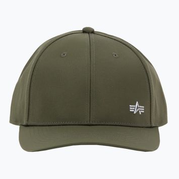 Alpha Industries Metal Label мъжка бейзболна шапка тъмно маслинова