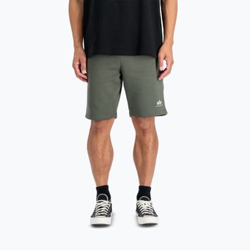 Мъжки къси панталони Alpha Industries Basic Small Logo II тъмно маслинени
