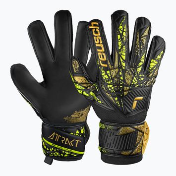 Reusch Attrakt Infinity Finger Support вратарски ръкавици черни/златни/жълти/черни