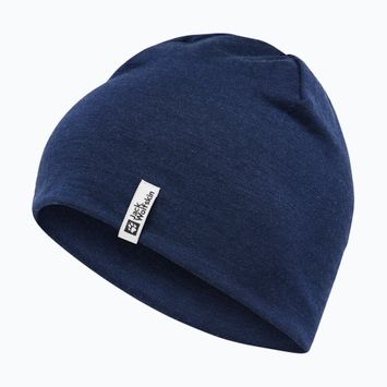 Зимна шапка Jack Wolfskin Rib Merino night blue