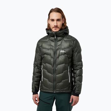 Jack Wolfskin Alpspitze Down Hoody, мъжки, шистово зелен