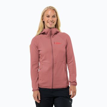 Jack Wolfskin дамско поларено яке Kolbenberg Hooded Fz mineral red