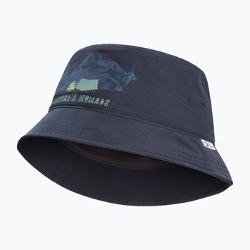 Детска шапка Jack Wolfskin Woods Bucket с принт в нощно синьо