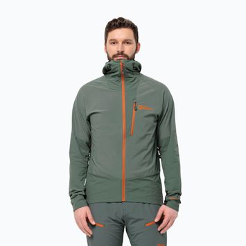 Jack Wolfskin мъжко софтшел яке Alpspitze Hoody хедж зелен