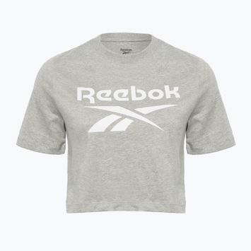 Дамска тениска Reebok Identity Big Logo Crop Tee medium grey heather