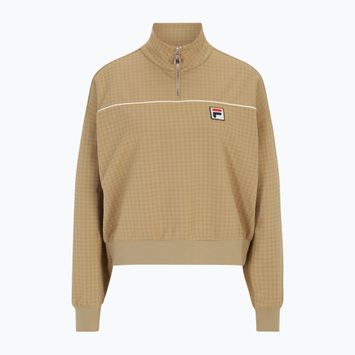 Дамски суитшърт FILA Liebau Aop Half Zip cornstalk pepita aop