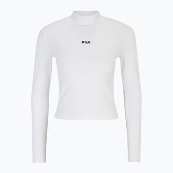 Дамска блуза с дълъг ръкав FILA Linnuse Cropped Turtle Neck bright white