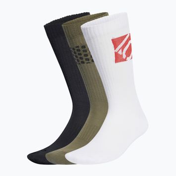 adidas FIVE TEN Cushioned Crew Sock 3 чифта маслинова страта/бяло/черно