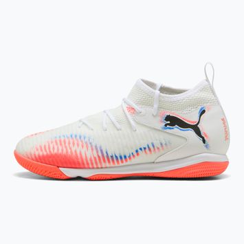 Детски футболни обувки PUMA Future 8 Match It + Mid Jr puma white/puma black/glowing red