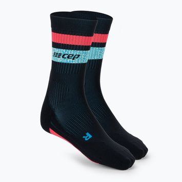 CEP Miami Vibes 80's мъжки компресиращи чорапи за бягане черни/сини/розови