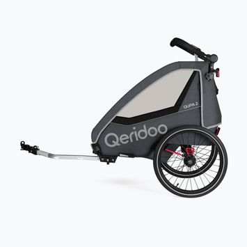 Ремарке за велосипед Qeridoo Qupa 2 сиво
