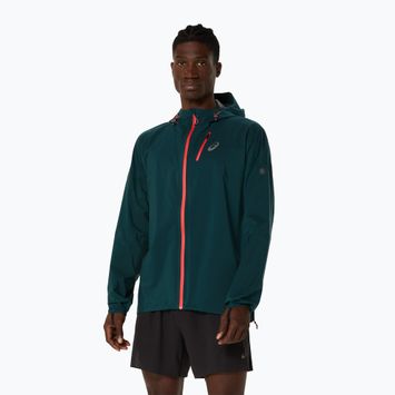 Мъжко яке за бягане ASICS Fujitrail Elite Waterproof saxon green