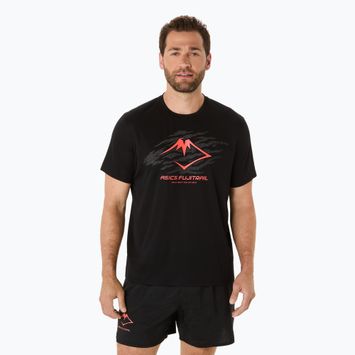 Мъжка тениска за бягане ASICS Fujitrail Logo performance black/carbon/coral reef