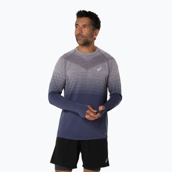 Мъжка блуза с дълъг ръкав за бягане ASICS Seamless lavender grey/indigo fog