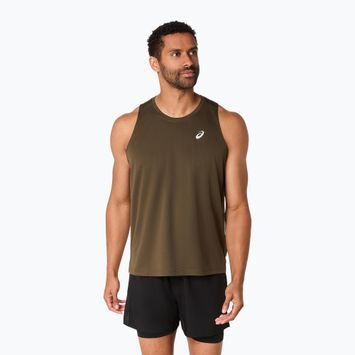 Мъжки ASICS Core Singlet кафяв тениска за бягане с камъни