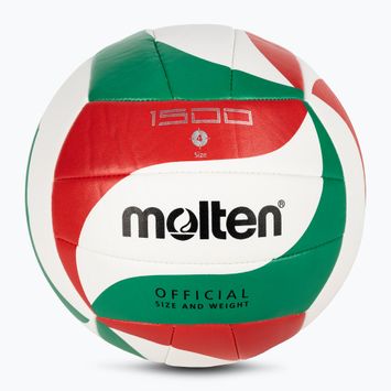 Волейболна топка Molten V4M1500 бяла/зелена/червена размер 4