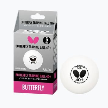 Топчета за обучение по тенис на маса Butterfly 6 бр. бели