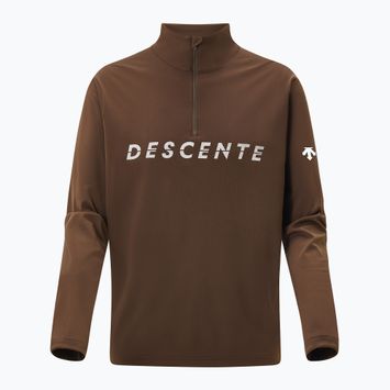 Мъжки суитшърт Descente Chest Logo T-Neck shoulder brown