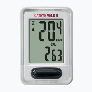 Брояч за велосипеди CatEye Velo 9 CC-VL820 бял