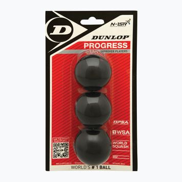 Dunlop Progress топки за скуош с червена точка 3 бр.