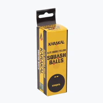 Karakal Elite Double Yellow Dot squash balls 12 бр. черни.