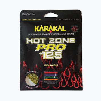 Скуош струна Karakal Hot Zone Pro 125 11 м жълто/черно