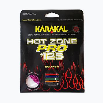 Струна за скуош Karakal Hot Zone Pro 125 11 м розова/черна