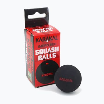 Karakal Impro Red Dot топки за скуош 12 бр. черни.