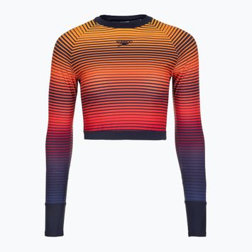 Speedo Дамски топ за плуване с дълъг ръкав Wrap Back Top blue/orange