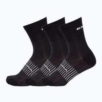 Мъжки чорапи за колоездене Endura Coolmax Race, 3 пакета, черни