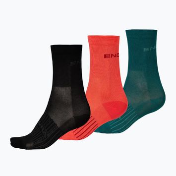 Endura Coolmax Race дамски чорапи за колоездене 3 пакета черни