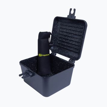 RidgeMonkey Connect Дълбок тиган и грил Granite Edition Тиган за готвене с тиган за пържене Black RM778 комплект продукти