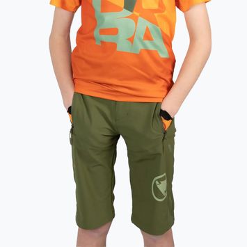 Детски шорти за колоездене Endura MT500 Jr Burner Shorts olive green