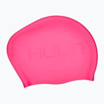 HUUB Шапка за плуване Дълга коса неоново розово