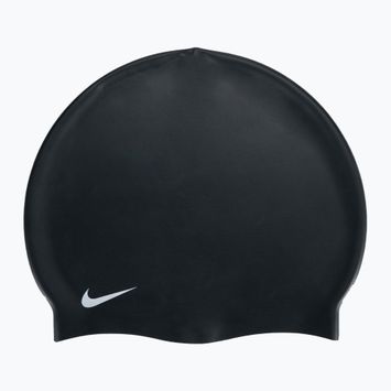 Nike Твърда силиконова шапка за плуване черна 93060-011