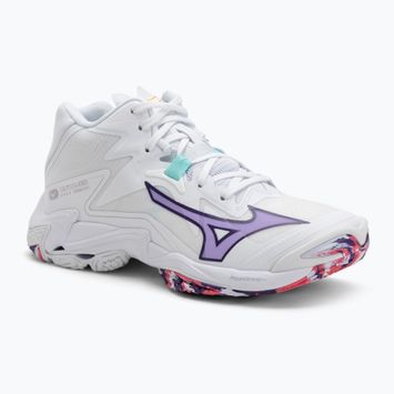 Дамски волейболни обувки Mizuno Wave Lightning Z8 Mid бели/лилаво индиго/camelliaros