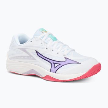 Детски обувки за волейбол Mizuno Lightning Star Z7 white/viiolet indigo/camellia rose