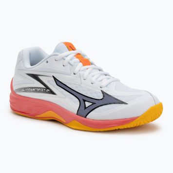 Детски обувки за волейбол Mizuno Lightning Star Z7 white/fiery coral 2/citrus