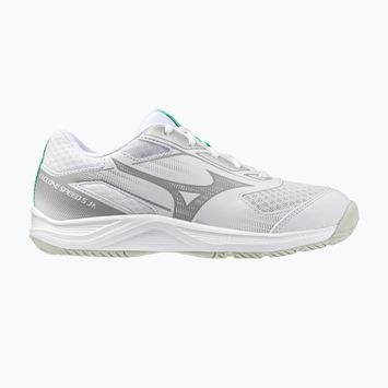 Детски обувки за волейбол Mizuno Cyclone Speed 5 white/black/frozen emerald
