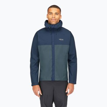 Мъжко яке за дъжд Rab Downpour Eco tempest blue/orion blue