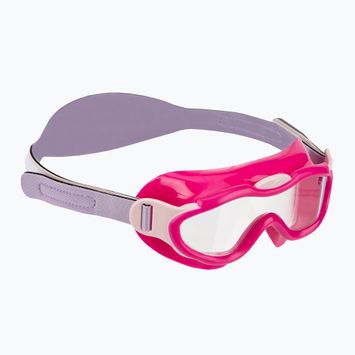 Детска маска за плуване Speedo Sea Squad Jr електриково розово/маймунско люляково/цветен цвят/прозрачна