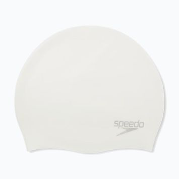 Шапка за плуване Speedo Plain Moulded Silicone white/silver